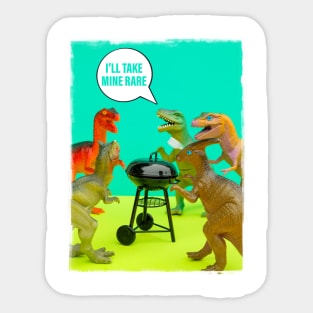 Dinosaur Barbecue Party Sticker